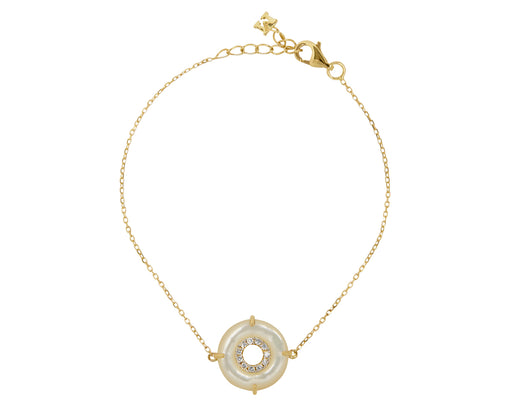 Mateo Mother-of-Pearl and Diamond Donut Bracelet
