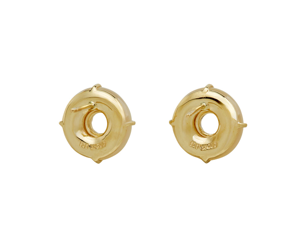 Mateo Mother-of-Pearl and Diamond Donut Stud Earrings - Back View