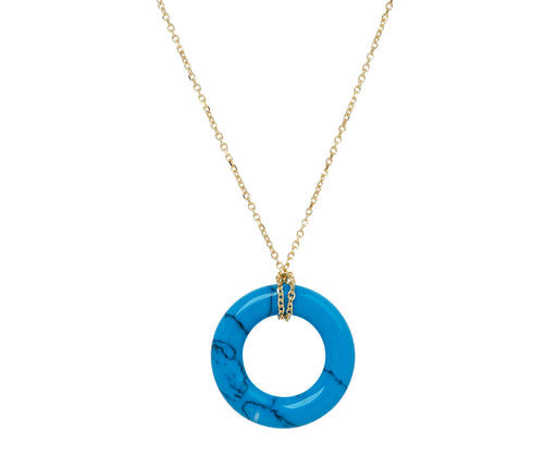 Mateo Turquoise Donut Pendant Necklace