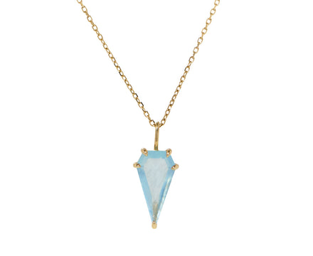 Kite Shaped Aquamarine Pendant Necklace
