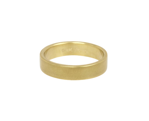 Marian Maurer Gold Men's Square Plain Band