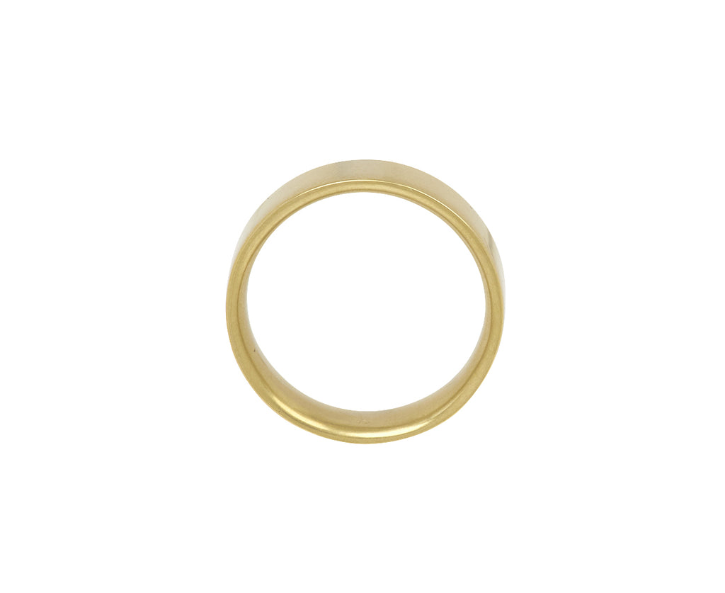Marian Maurer Gold Inside Out Wedding Band - Top Down View