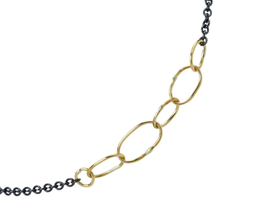 Sarah McGuire Silver & Gold Babble Chain Bracelet - Closeup