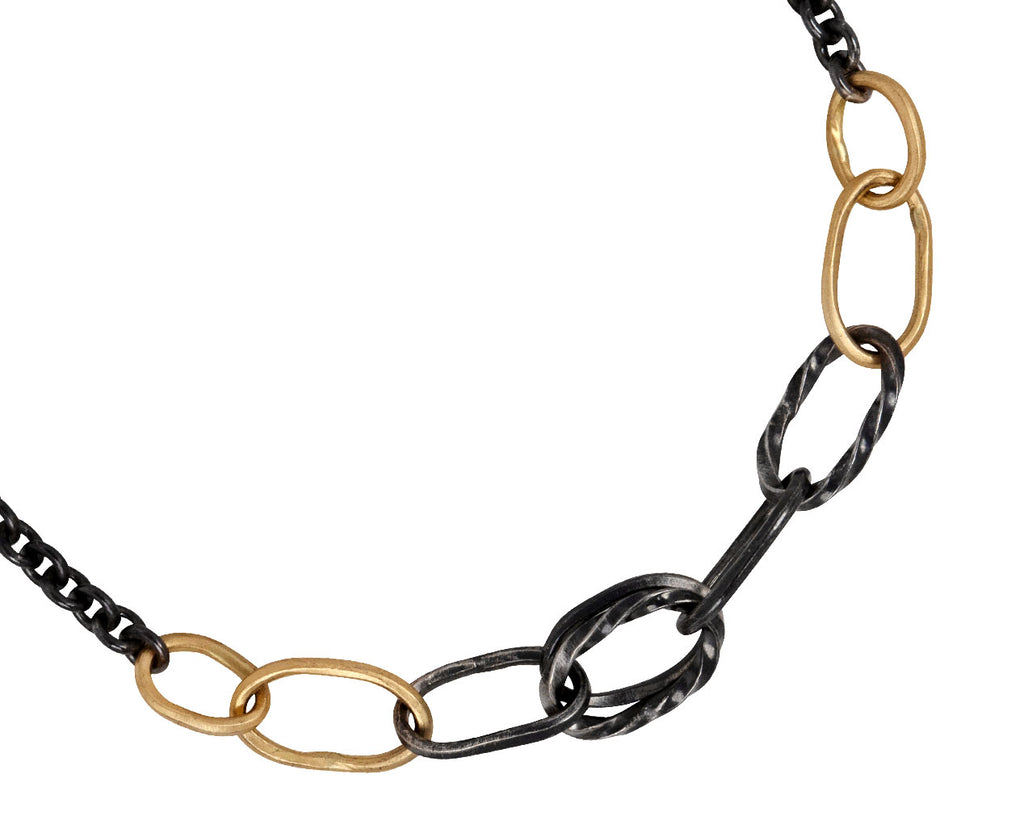 Two-Tone Petite Wrought Links Bracelet