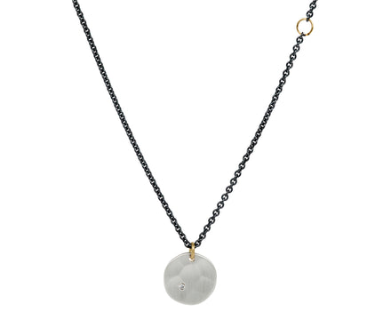 Sarah McGuire Ursa Minor Silver Diamond Disk Pendant Necklace