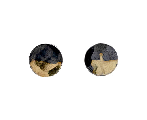Gilded Lily Pad Stud Earrings