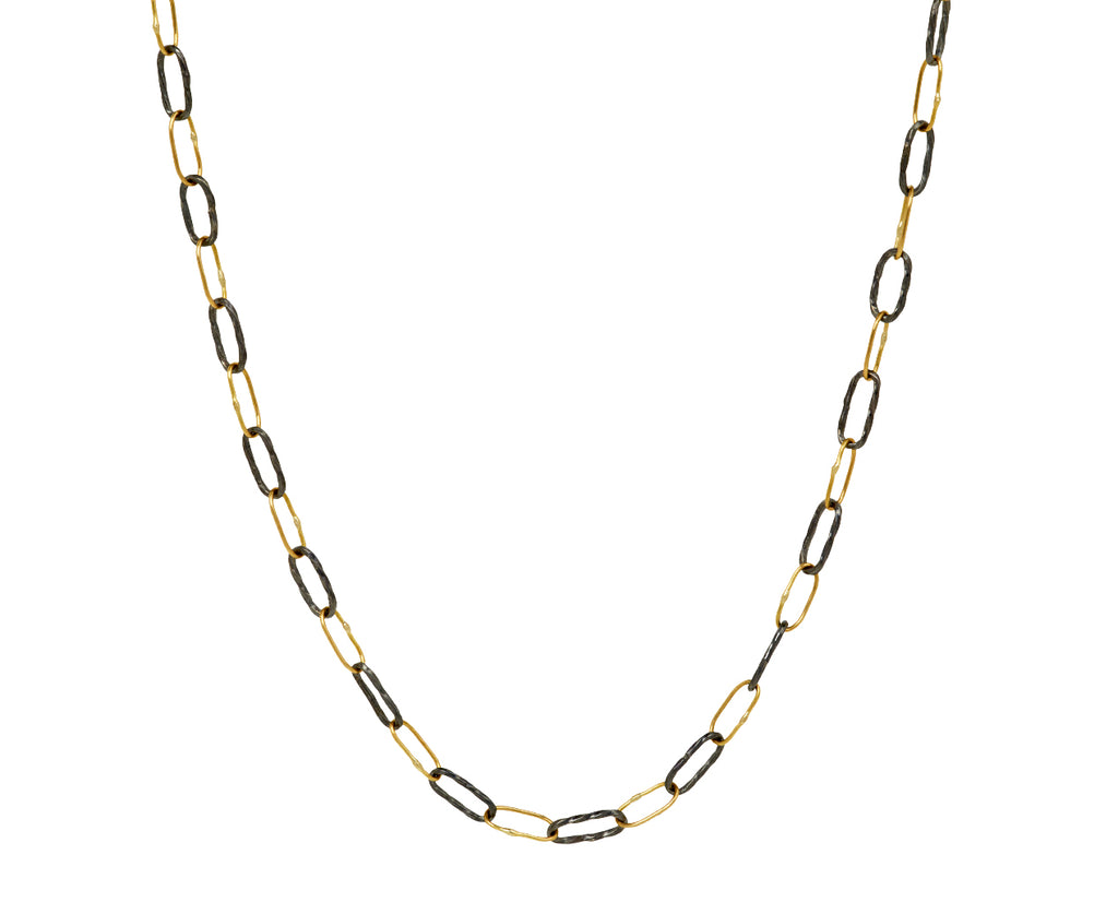 Gold and Blackened Silver Bowline Necklace - TWISTonline 