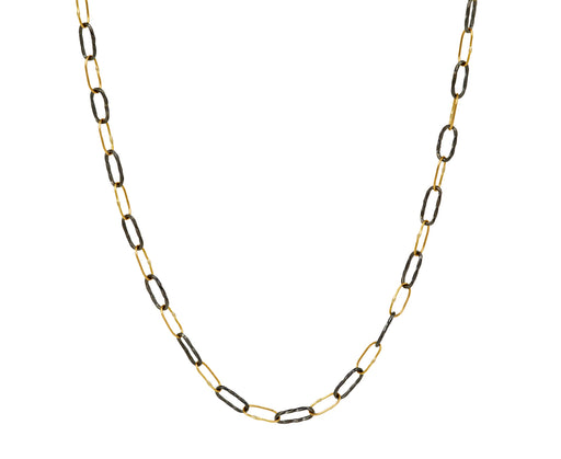 Gold and Blackened Silver Bowline Necklace - TWISTonline 