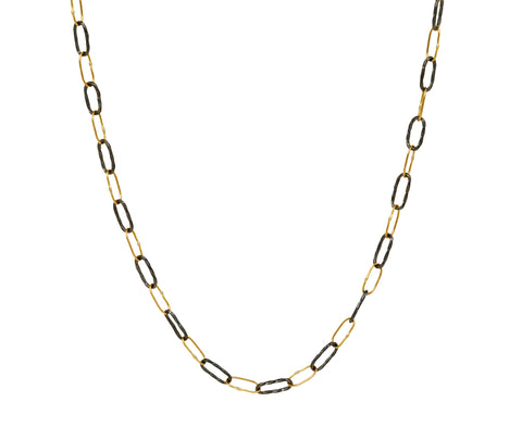 Gold and Blackened Silver Bowline Necklace - TWISTonline 