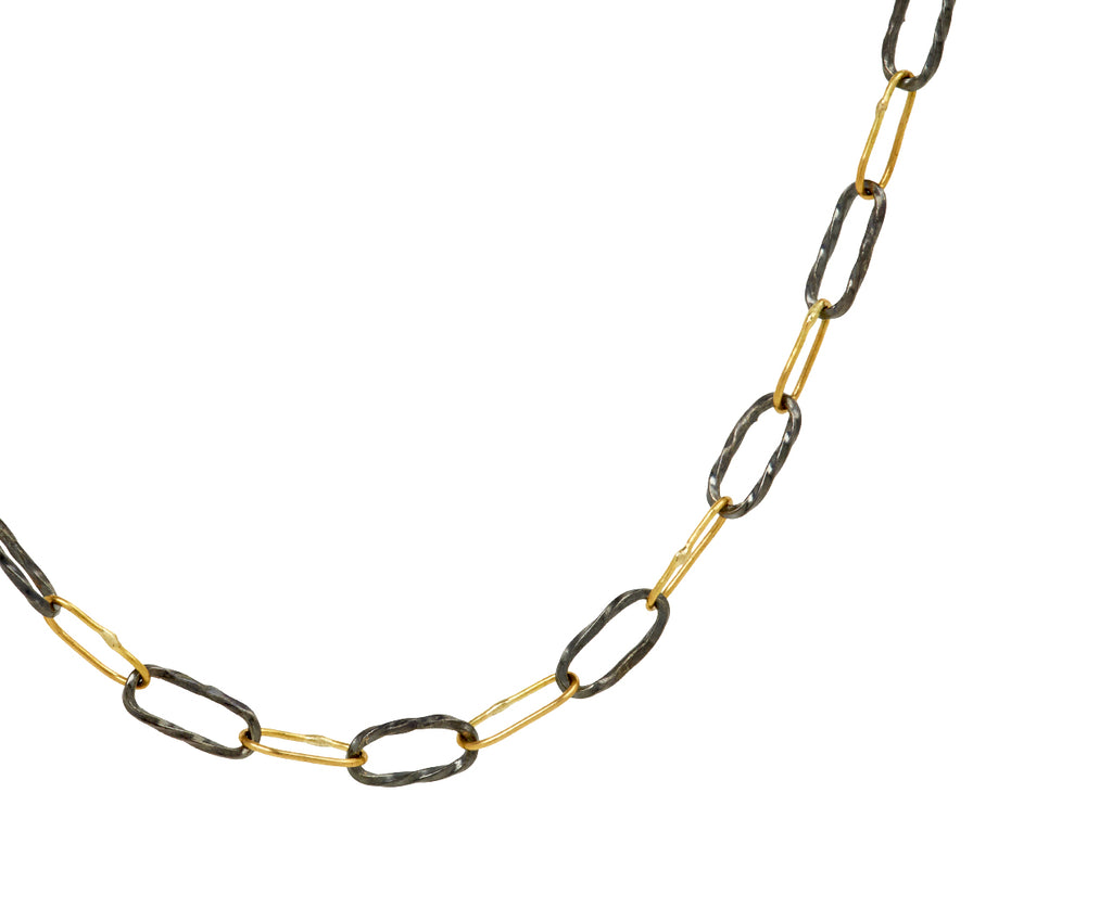 Gold and Blackened Silver Bowline Necklace - TWISTonline 