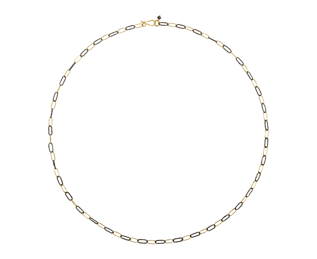 Gold and Blackened Silver Bowline Necklace - TWISTonline 