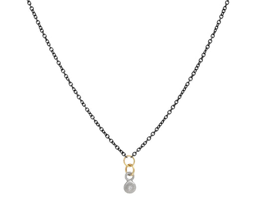 Bitsy Silver and Diamond Pendant Necklace