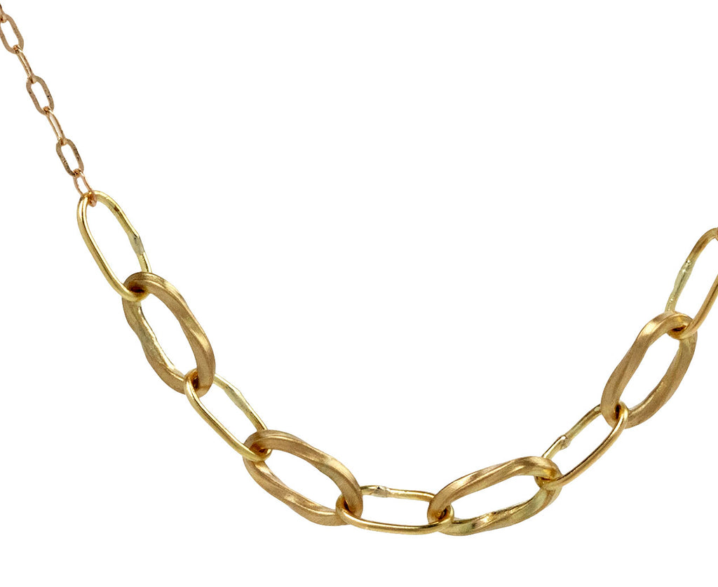 Sarah McGuire Gold Baby Bowline Segment Necklace - Center Closeup