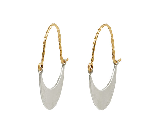 Silver and Gold Lyra Hoops - TWISTonline 