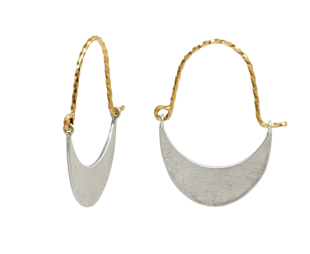 Silver and Gold Lyra Hoops - TWISTonline 