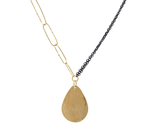 Sarah McGuire Gold Parchment Teardrop Necklace