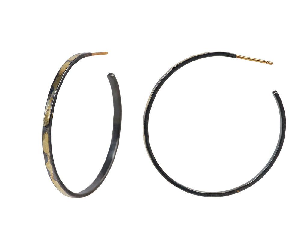 Sarah McGuire Gilded Hoop Earrings - Side View