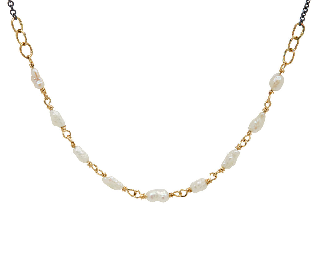 Sarah McGuire Nine Lives Pearl Necklace - Closeup