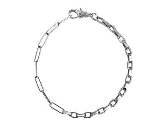 White Gold Classic Duo Chain Bracelet