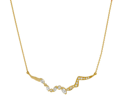 Kintsugi Float Pave Diamond Necklace