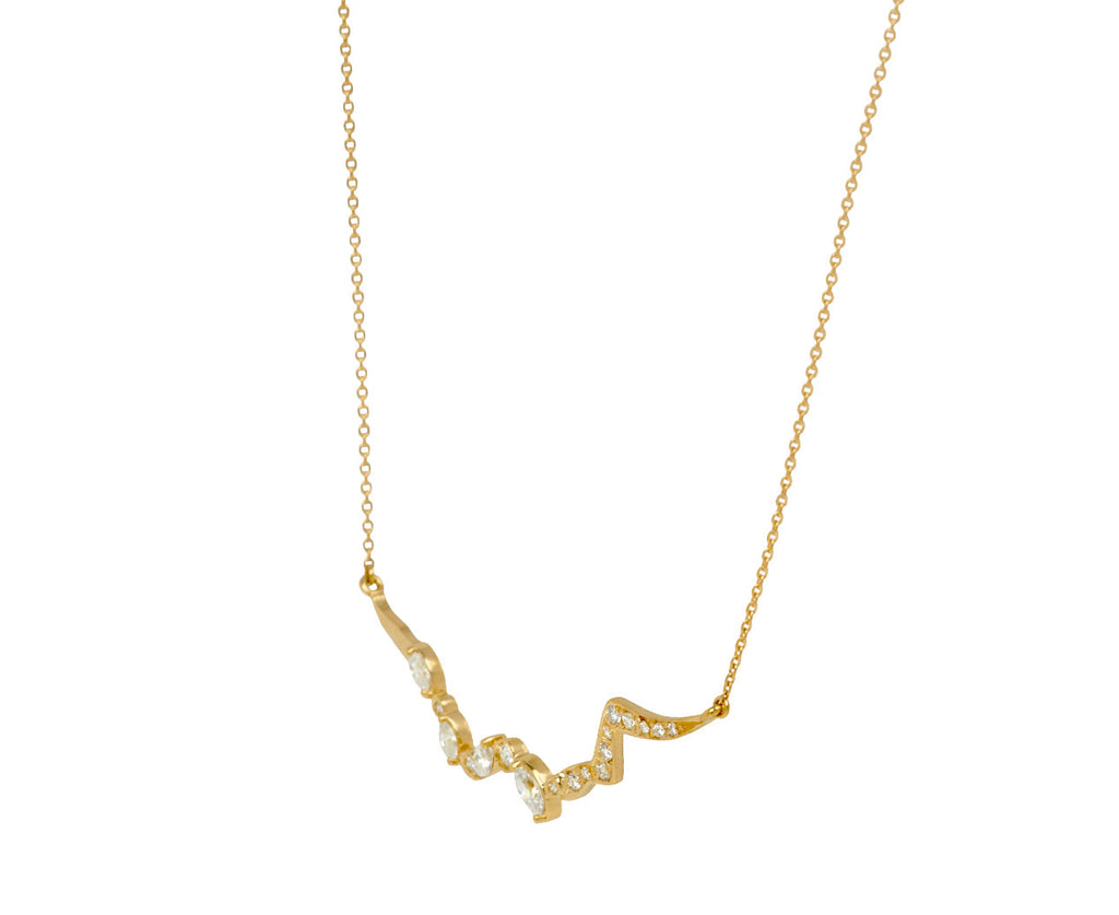 Kintsugi Float Pave Diamond Necklace