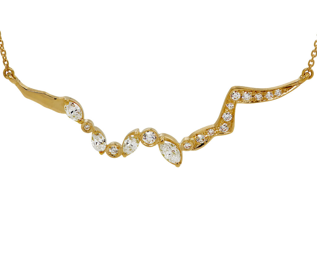 Kintsugi Float Pave Diamond Necklace