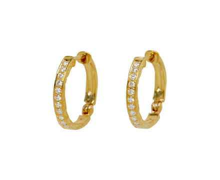 Diamond Kintsugi En Hoop Earrings