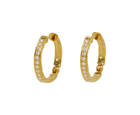 Diamond Kintsugi En Hoop Earrings