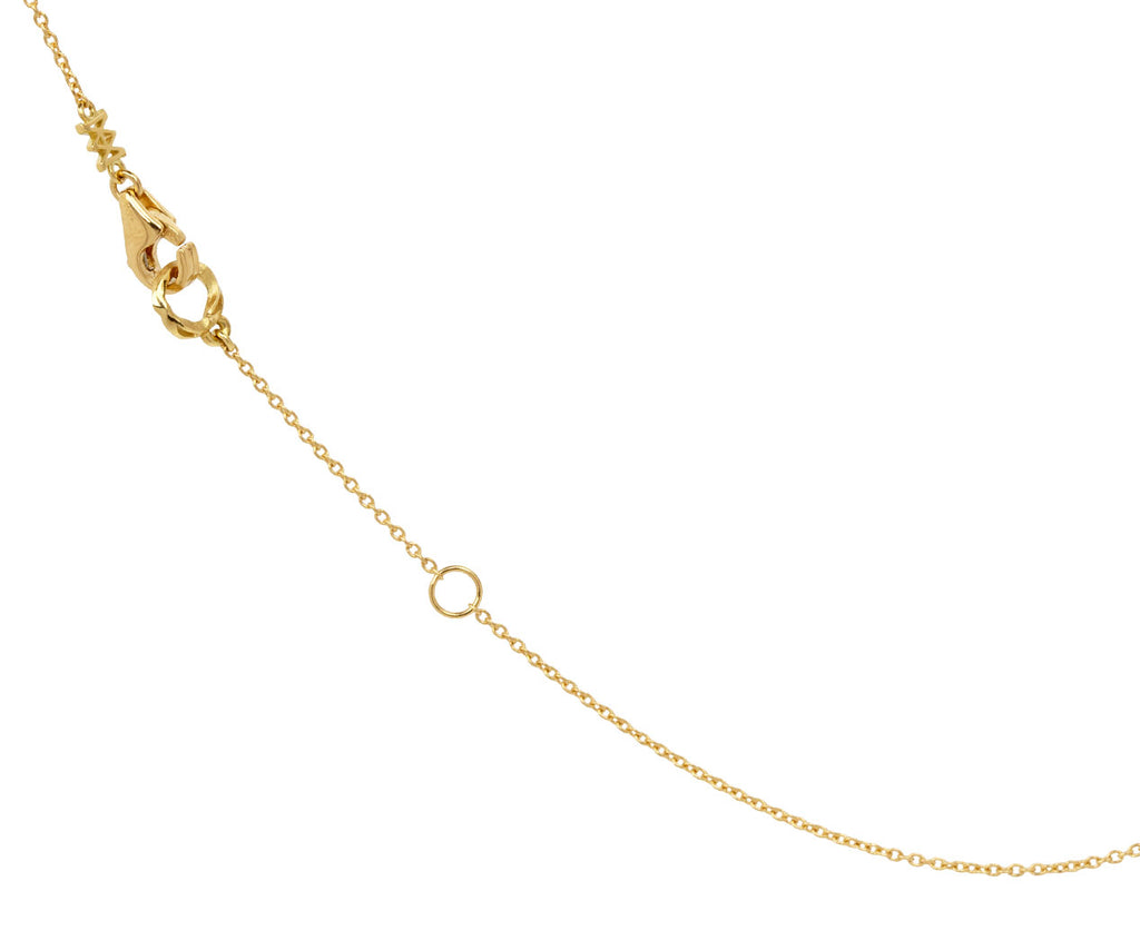 Mini Pink Tourmaline and Diamond Duo Heart Necklace