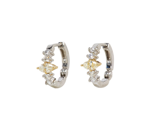 Galaxy Diamond Huggie Hoop Earrings