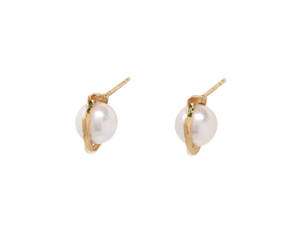 Kintsugi Pearl Hoop Earrings