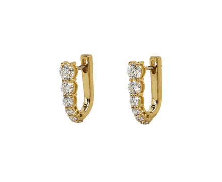 Diamond Aria U Hoop Earrings