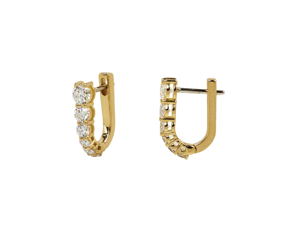 Diamond Aria U Hoop Earrings