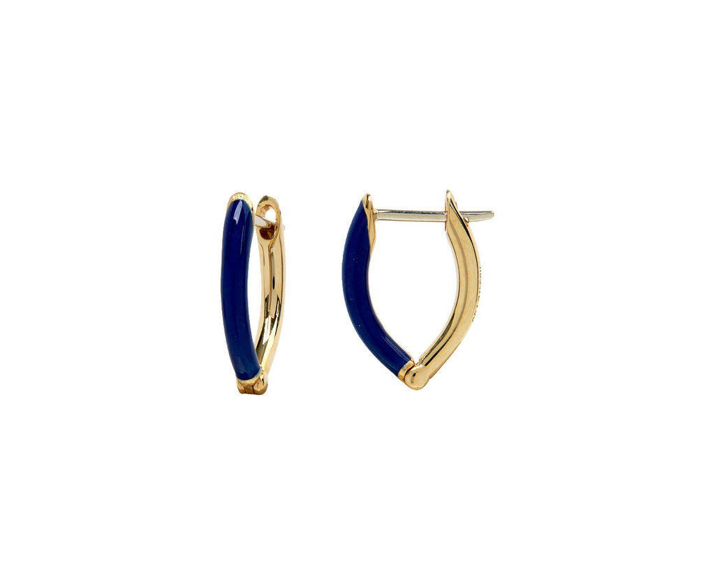 Navy hoop earrings best sale