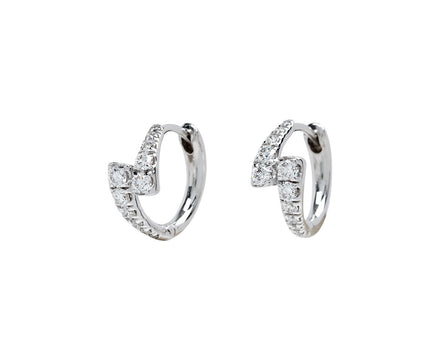 White Gold Diamond Lola Huggie Hoop Earrings