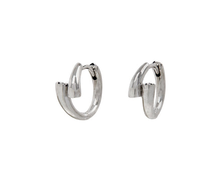 White Gold Lola Huggie Hoop Earrings