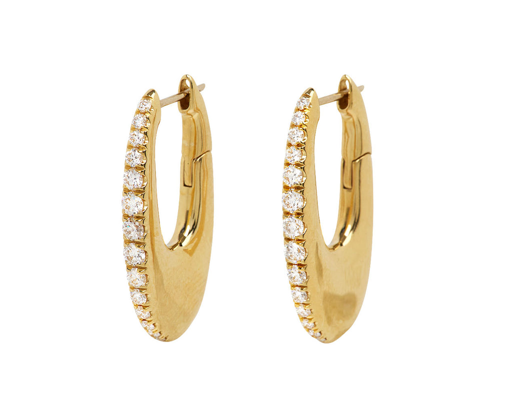 Medium Diamond Lulu Hoop Earrings
