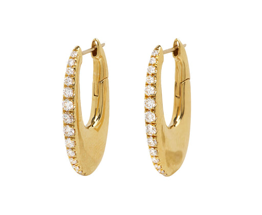 Medium Diamond Lulu Hoop Earrings