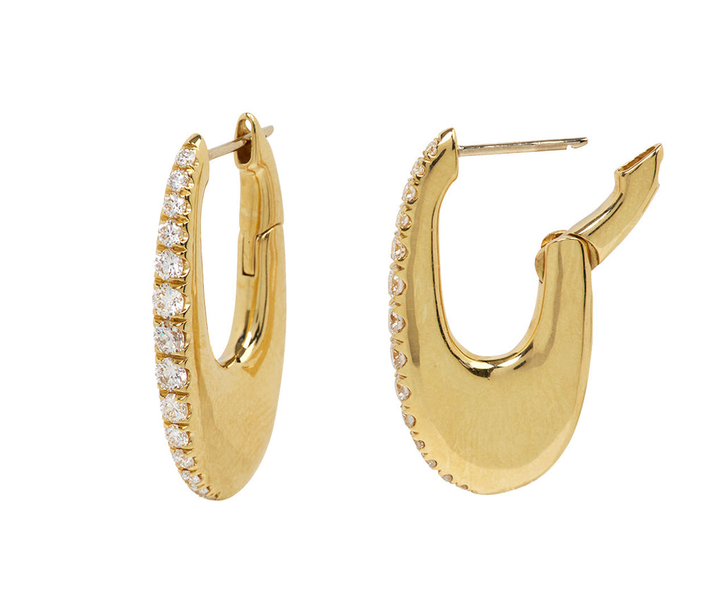 Medium Diamond Lulu Hoop Earrings