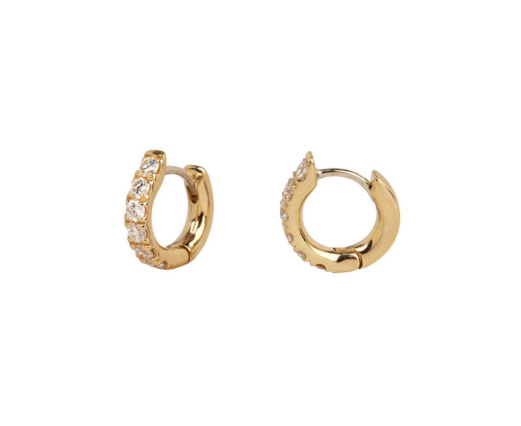 Diamond Honey Hoop Earrings