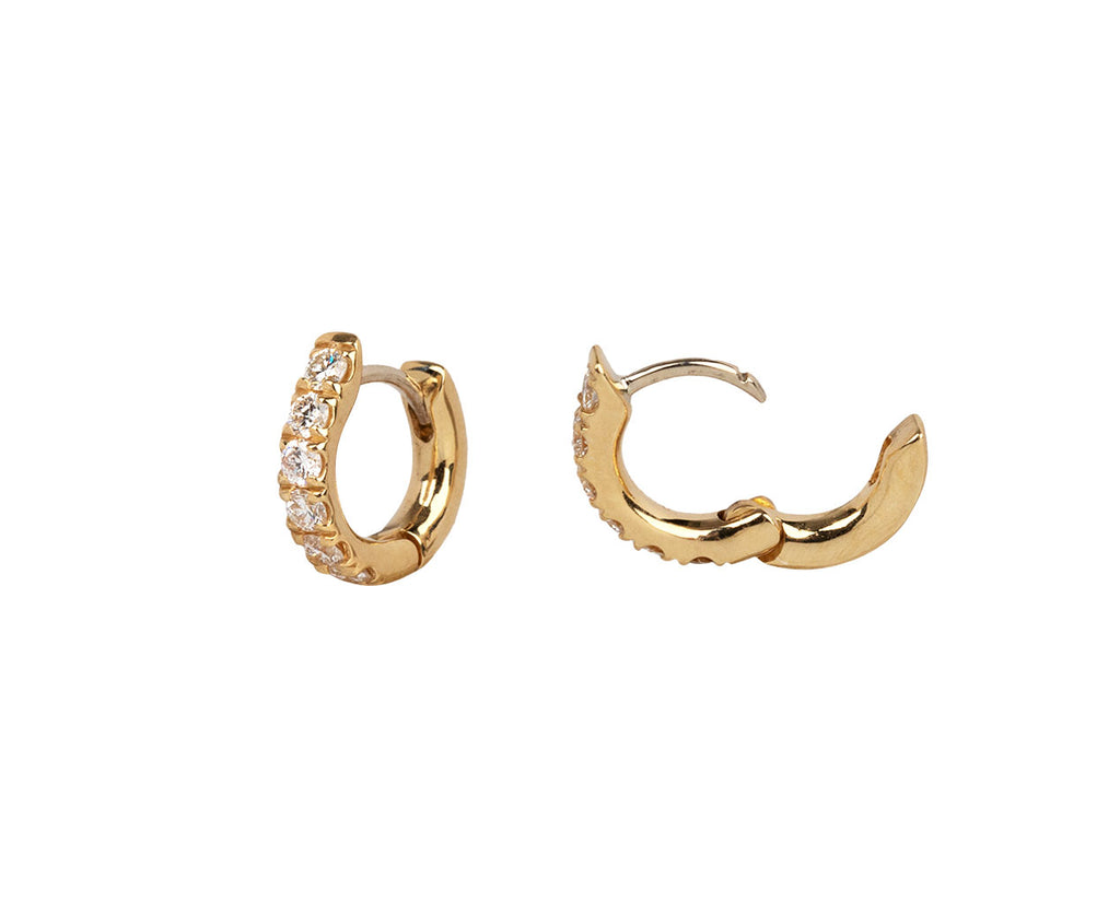 Diamond Honey Hoop Earrings