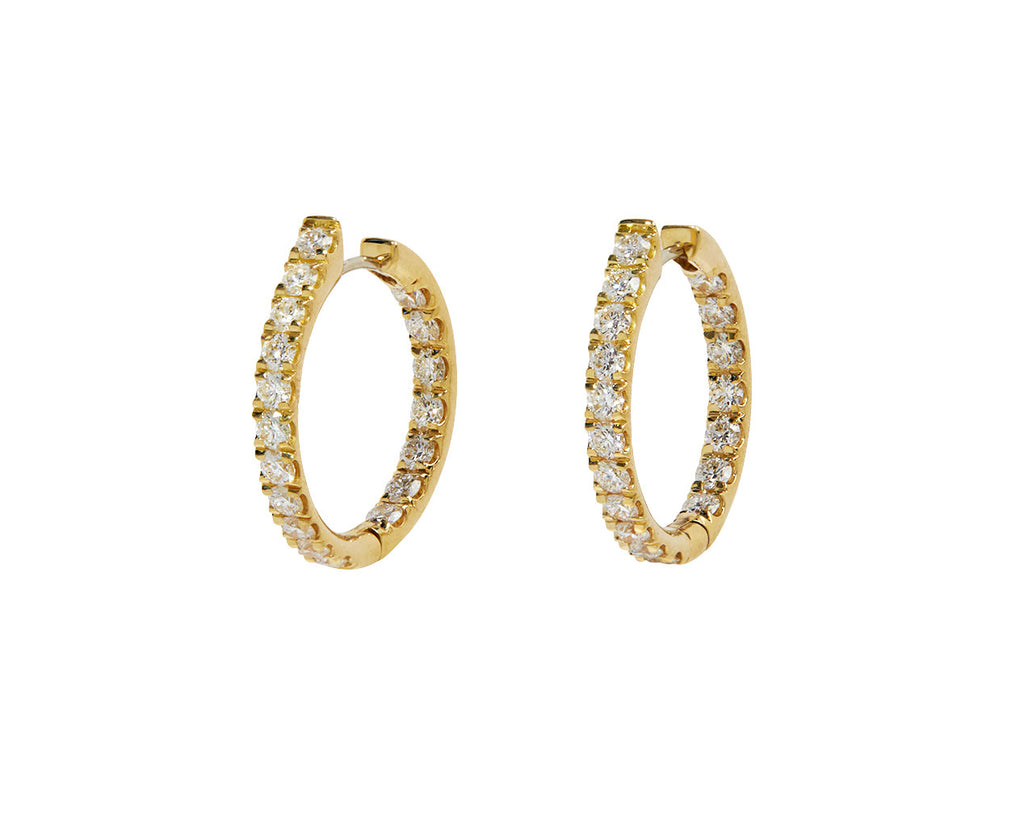 Melissa Kaye Medium Diamond Clara Hoop Earrings