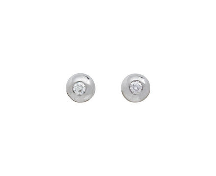 White Gold Small Diamond Audrey Stud Earrings