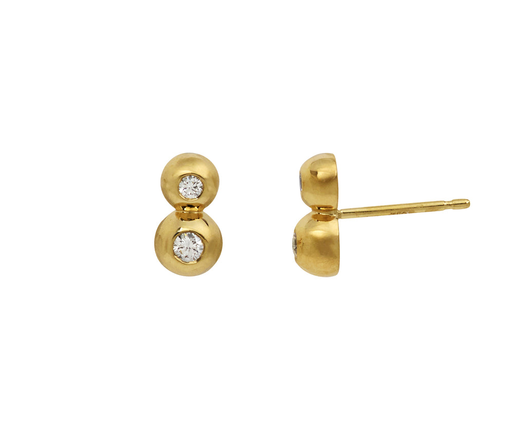 Double Diamond Audrey Stud Earrings