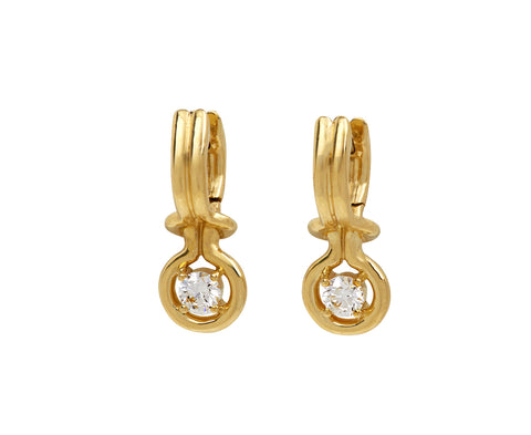 Small Diamond Rocky Earrings