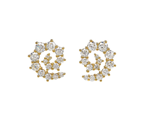 Diamond Riley Stud Earrings