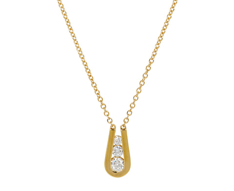 Small Diamond Daphne Pendant Necklace