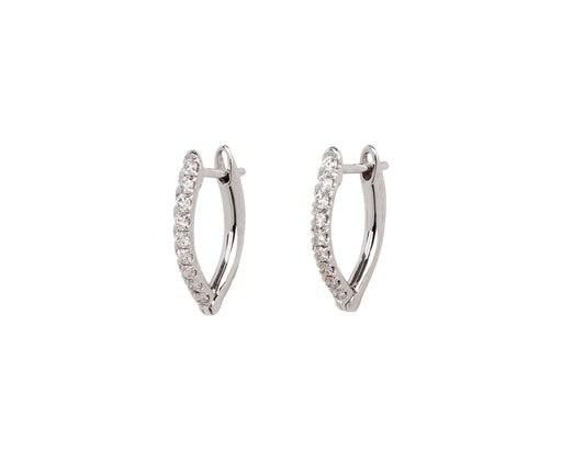 Melissa Kaye White Gold Small Diamond Cristina Hoop Earrings