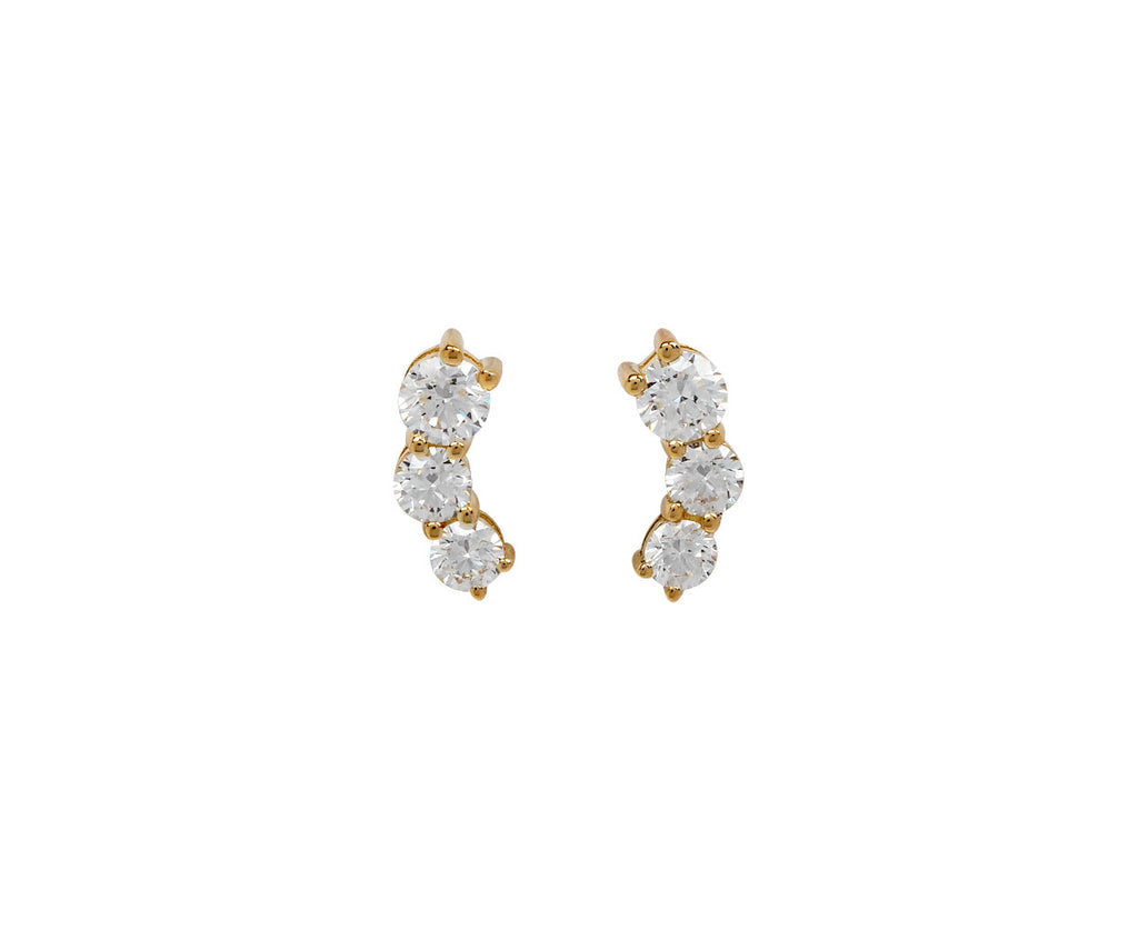 Diamond Aria Graduated Stud Earrings - TWISTonline 
