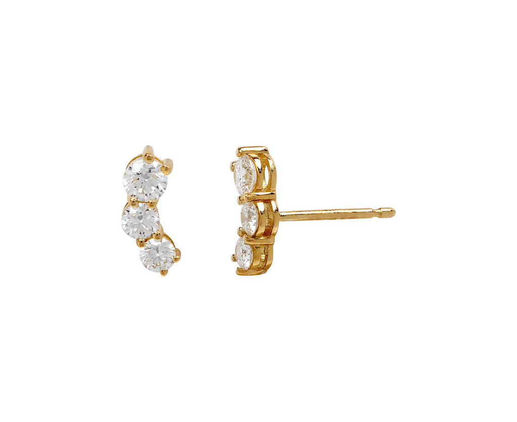 Diamond Aria Graduated Stud Earrings - TWISTonline 